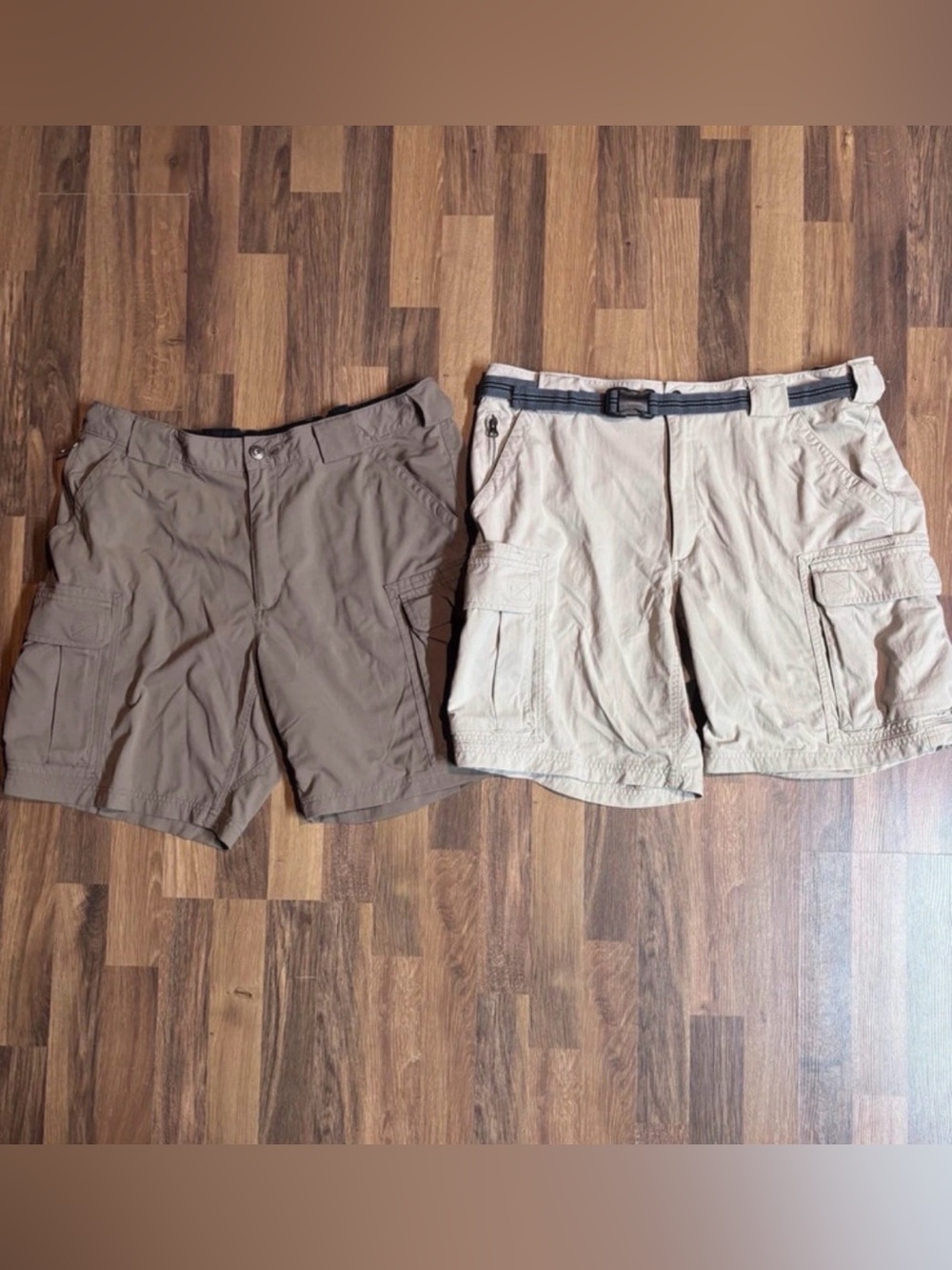 Duluth Trading Men’s XL Cargo Shorts Nylon (1) Belted Hiking Outdoor Set Of 2